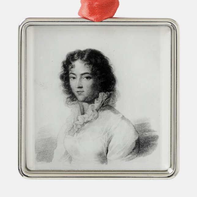 Portrait of Constanze Mozart  1828 Metal Tree Decoration (Front)