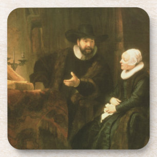 Portrait of Cornelius Anslo and his Wife, 1641 (oi Coaster