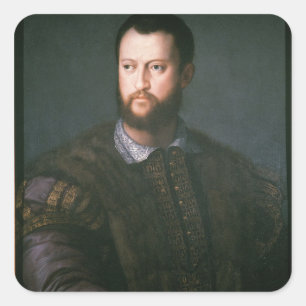 Portrait of Cosimo I de'Medici, 16th century Square Sticker
