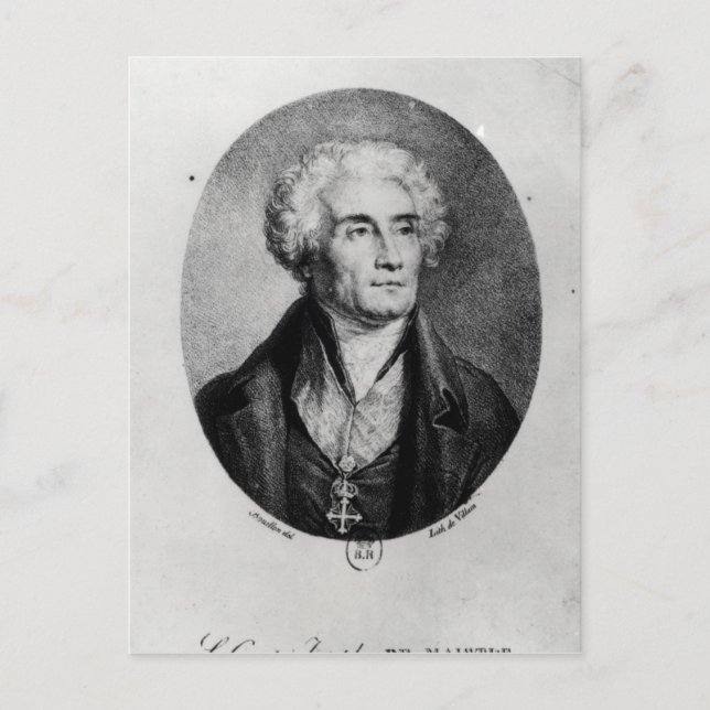 Portrait of Count Joseph de Maistre Postcard (Front)