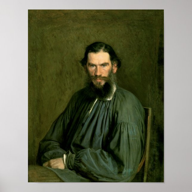 Portrait of Count Lev Nikolaevich Tolstoy  1873 Poster (Front)