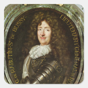 Portrait of Count Roger Bussy de Rabutin Square Sticker