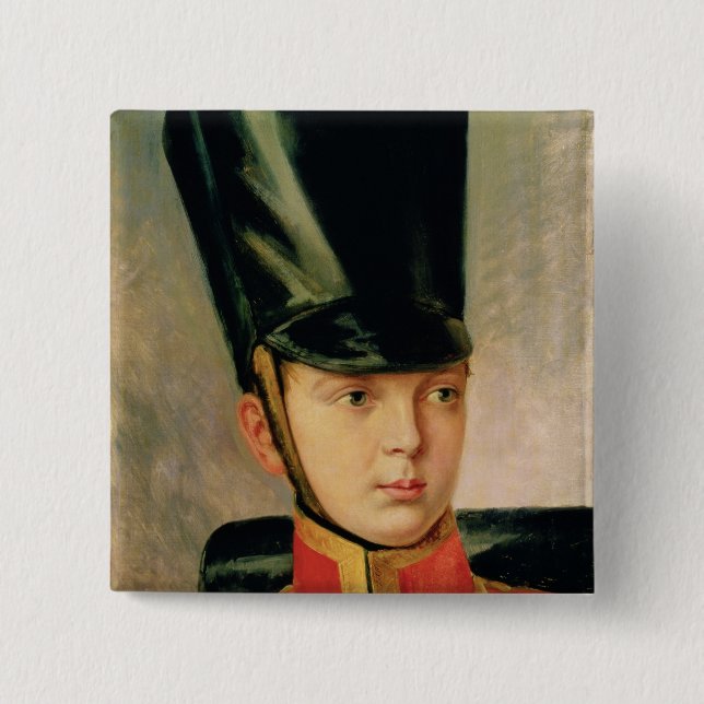 Portrait of Crown Prince Alexander 15 Cm Square Badge (Front)