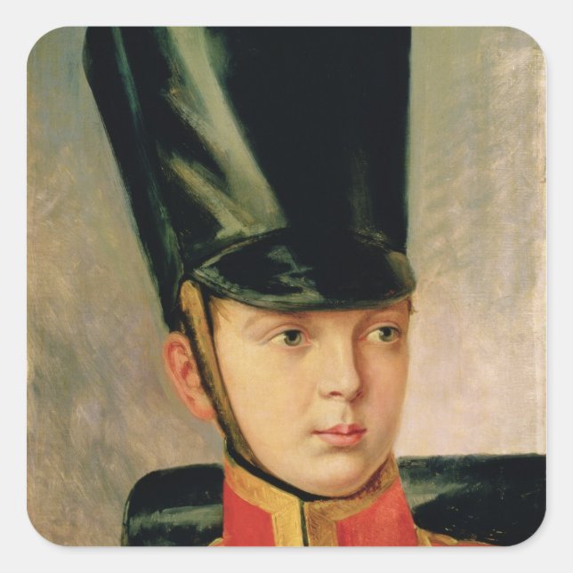 Portrait of Crown Prince Alexander Square Sticker (Front)