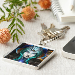 Portrait Of Cyiria Key Ring
