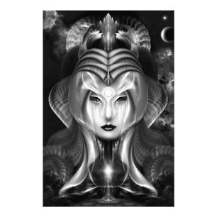 Portrait Of Cyiria Midnight Bright Photo Print