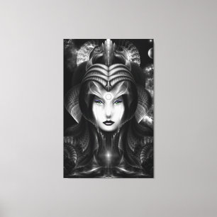 Portrait Of Cyiria Midnight Canvas Print