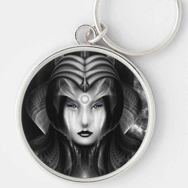 Portrait Of Cyiria Midnight Key Ring (Front)