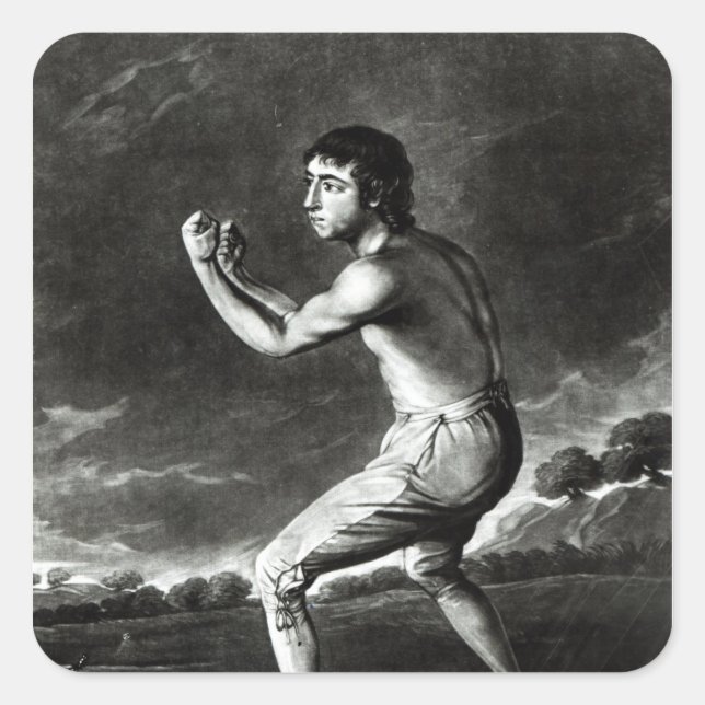 Portrait of Daniel Mendoza Square Sticker (Front)