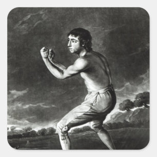 Portrait of Daniel Mendoza Square Sticker