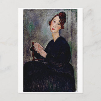 Portrait of Dedie, Modigliani Postcard