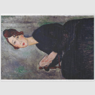 Portrait of Dedie, Modigliani Tissue Paper