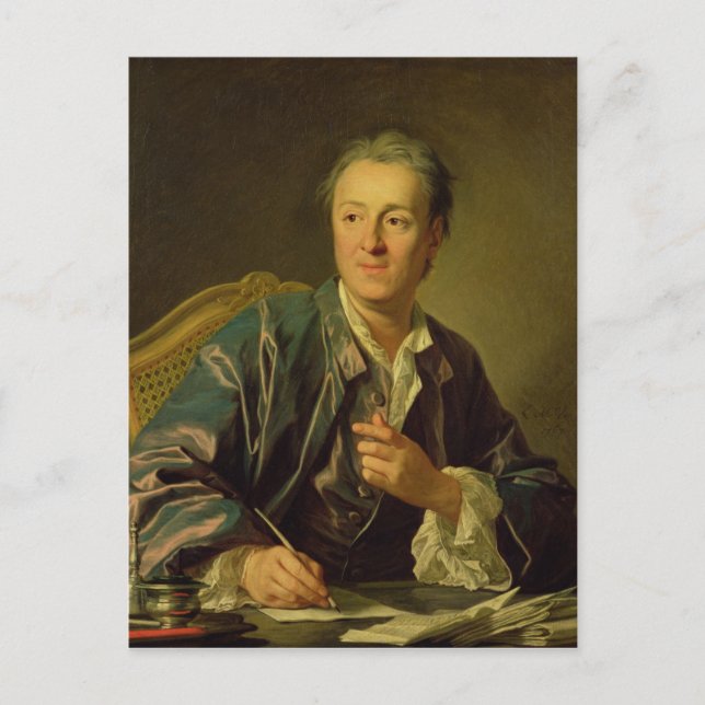 Portrait of Denis Diderot  1767 Postcard (Front)