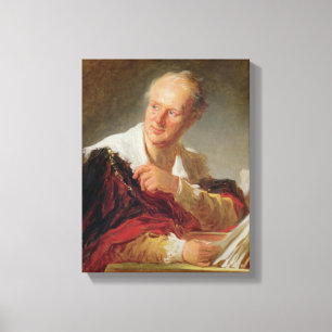 Portrait of Denis Diderot  c.1769 Canvas Print