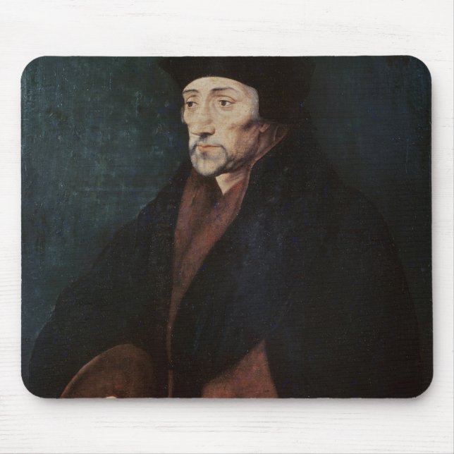 Portrait of Desiderius Erasmus  of Rotterdam Mouse Mat (Front)