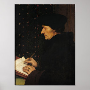 Portrait of Desiderius Erasmus Poster