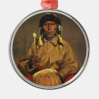 Portrait of Dieguito Roybal by Robert Henri Metal Tree Decoration