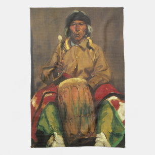 Portrait of Dieguito Roybal by Robert Henri Tea Towel