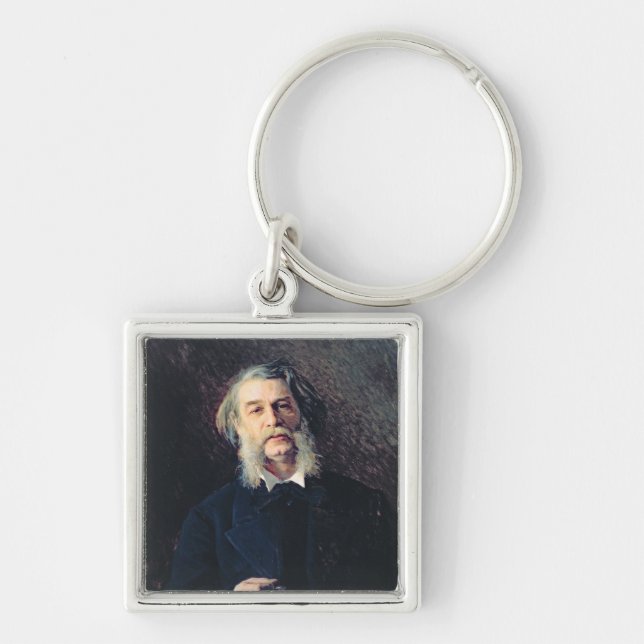 Portrait of Dmitri Vasilievich Grigorovich Key Ring (Front)