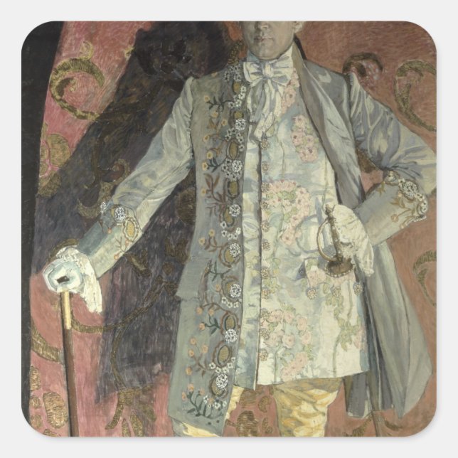 Portrait of Dmitry Smirnov Square Sticker (Front)