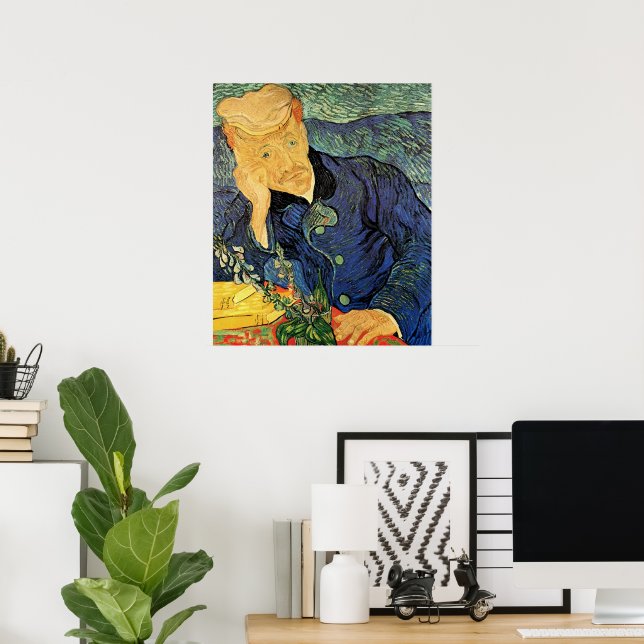 Portrait of Doctor Gachet by Vincent van Gogh Poster (Home Office)
