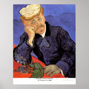 Portrait of Doctor Gachet by Vincent van Gogh Poster