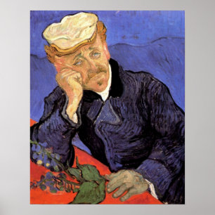Portrait of Doctor Gachet by Vincent van Gogh Poster