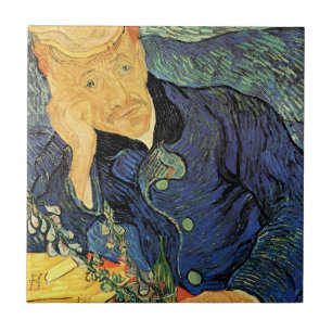 Portrait of Doctor Gachet by Vincent van Gogh Tile