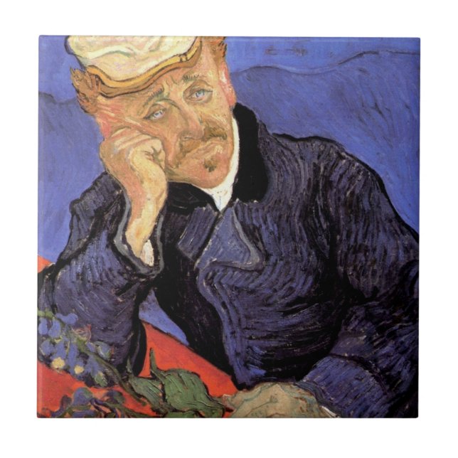 Portrait of Doctor Gachet by Vincent van Gogh Tile (Front)