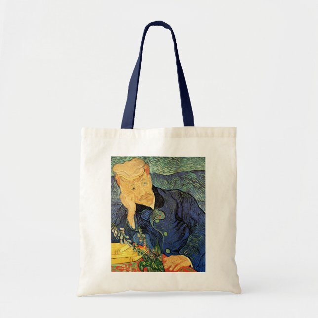 Portrait of Doctor Gachet by Vincent van Gogh Tote Bag (Front)
