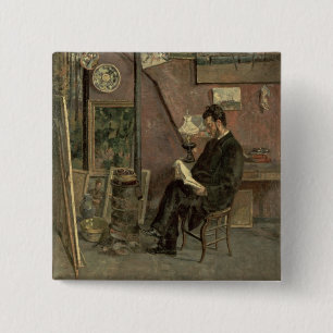 Portrait of Doctor Martinez, 1878 (oil on canvas) 15 Cm Square Badge