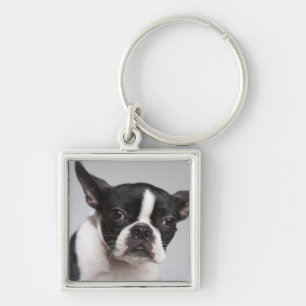 Portrait of dog key ring