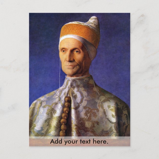 Portrait of Dogen Leonardo Loredan by Bellini Postcard (Front)