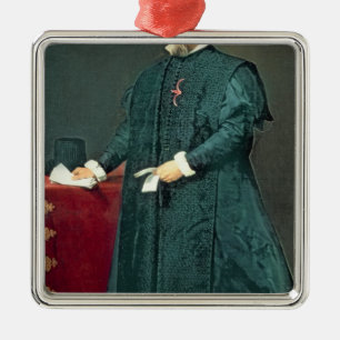 Portrait of Don Diego de Corral y Arellano Metal Tree Decoration