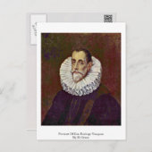 Portrait Of Don Rodrigo Vasquez By El Greco Postcard (Front/Back)