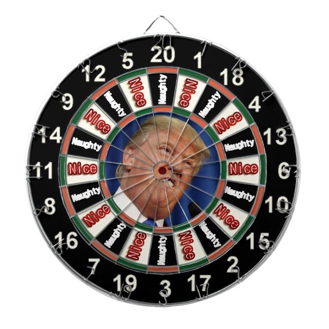 Portrait of  Donald Trump political dart board (Front)