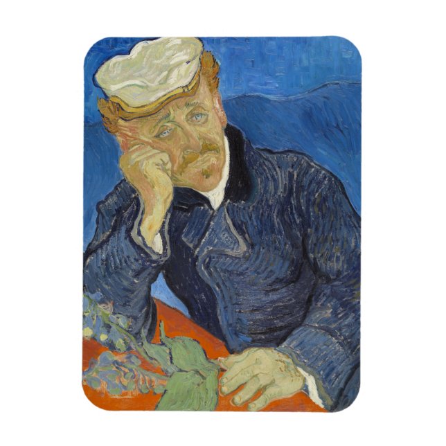Portrait of Dr Gachet by Vincent Van Gogh Magnet (Vertical)