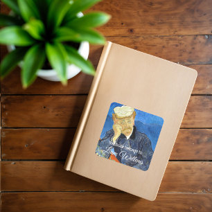 Portrait of Dr. Gachet by Vincent Van Gogh  Square Sticker