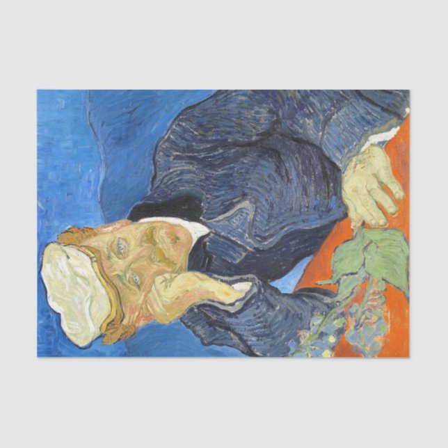 Portrait of Dr. Gachet by Vincent Van Gogh  Tissue Paper (Front)