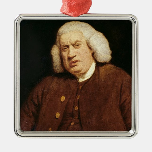Portrait of Dr. Samuel Johnson Metal Tree Decoration (Front)