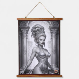 Portrait Of Drusella Arkaevis AI Art by Xzendor7 Hanging Tapestry
