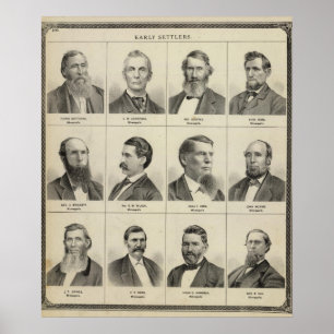 Portrait of Early Settler Bottineau, Minnesota Poster