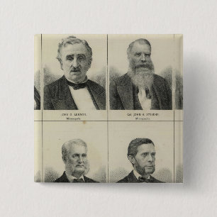Portrait of Early Settler Morrison, Minnesota 15 Cm Square Badge