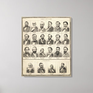 Portrait of Early Settlers and Farmers, Minnesota Canvas Print