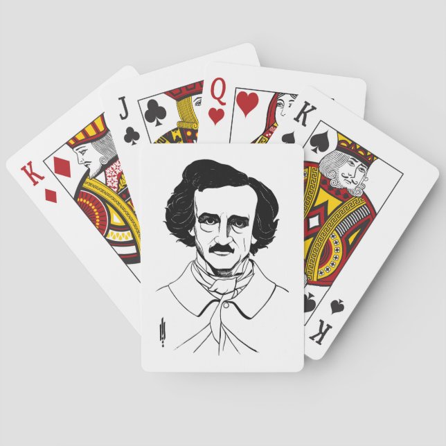 Portrait of Edgar Allan Poe Playing Cards (Back)