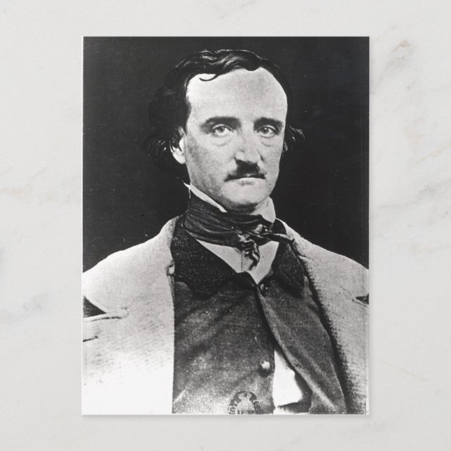 Portrait of Edgar Allan Poe Postcard (Front)