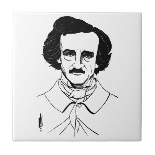 Portrait of Edgar Allan Poe Tile