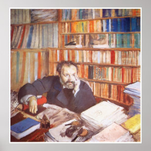 Portrait of Edmund Duranty, 1879, Edgar Degas Poster