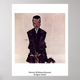 Portrait Of Eduard Kosmack By Egon Schiele Poster