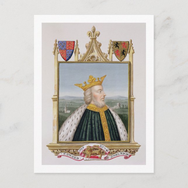 Portrait of Edward III (1312-77) King of England f Postcard (Front)
